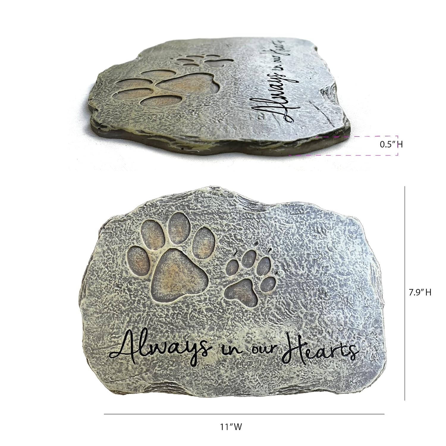 Lily’s Home Pet Memorial Stone – Cat or Dog Grave Marker – Durable Waterproof Ga
