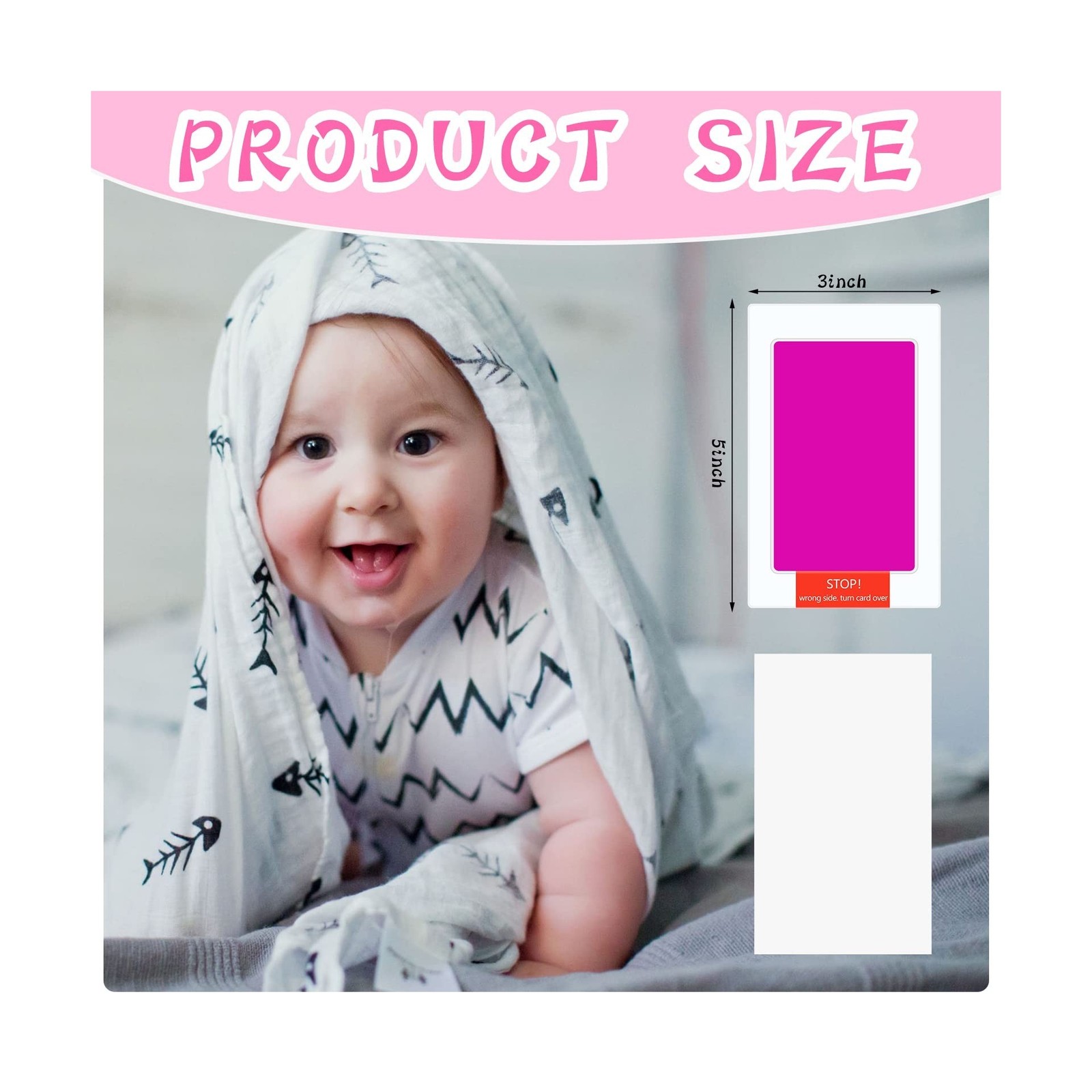 48 Pcs Inkless Baby Footprint Kit Includes 16 Pcs Colorful Ink … FAST USA SHIP