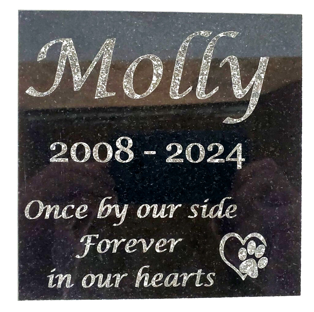 Dog or Cat Pet Memorial Grave Stone Garden Headstone Granite Burial Marker d2