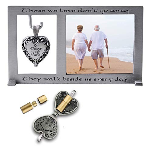 Memorial Photo Frame with Vial for Ashes or a 5-1/4 by 3-Inch Those We Love