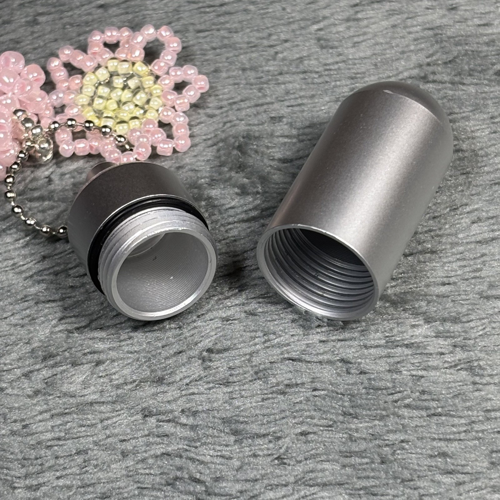 Cremation Ashes Keychain – Cremation Keepsake(pink flowers and pink heart)