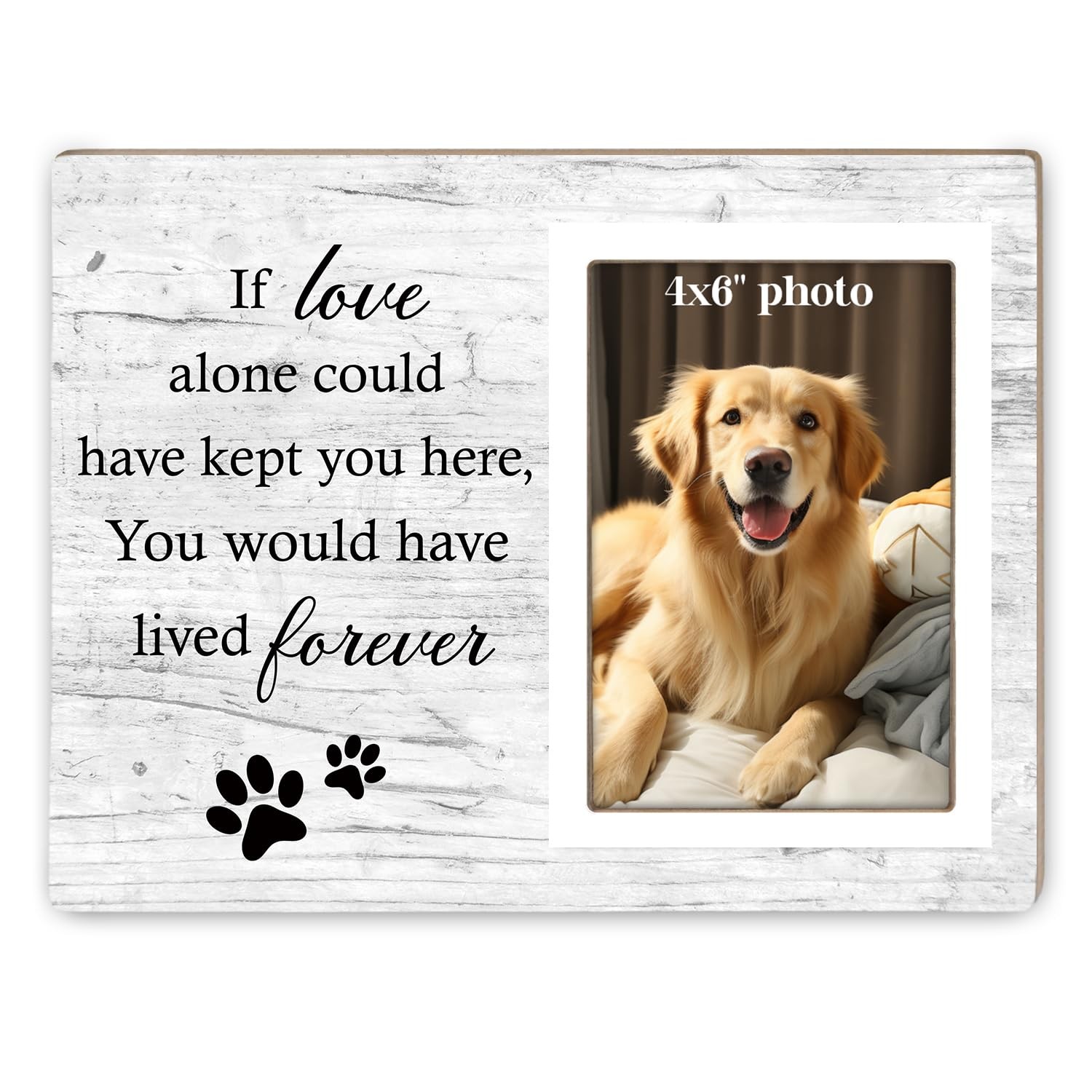 Dog Memorial Picture Frame, Pet Sentiment Memorial Gifts for Loss of Dog, Pet Pi