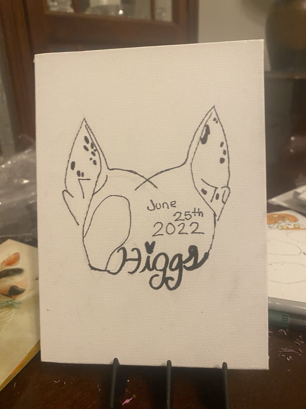 Custom Pet Memorial Canvases 5×7 Inch Drawing Dogs Cats Horses