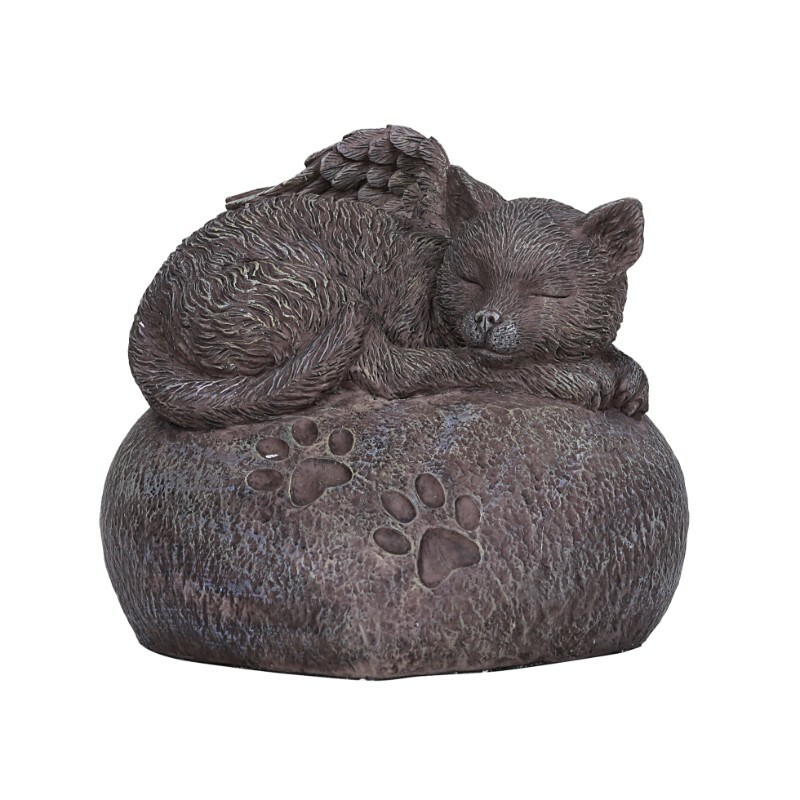 Angel Cat Urn for Cremation Ashes Statue Pet Memorial Figurine