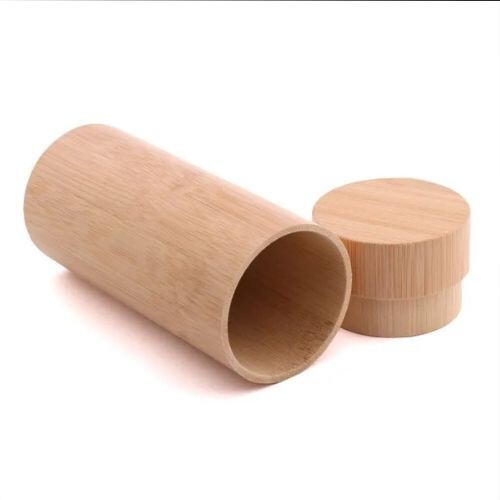 Pet Urn Small Bamboo Tube Biodegradable Wooden Box for Human Pet Ashes