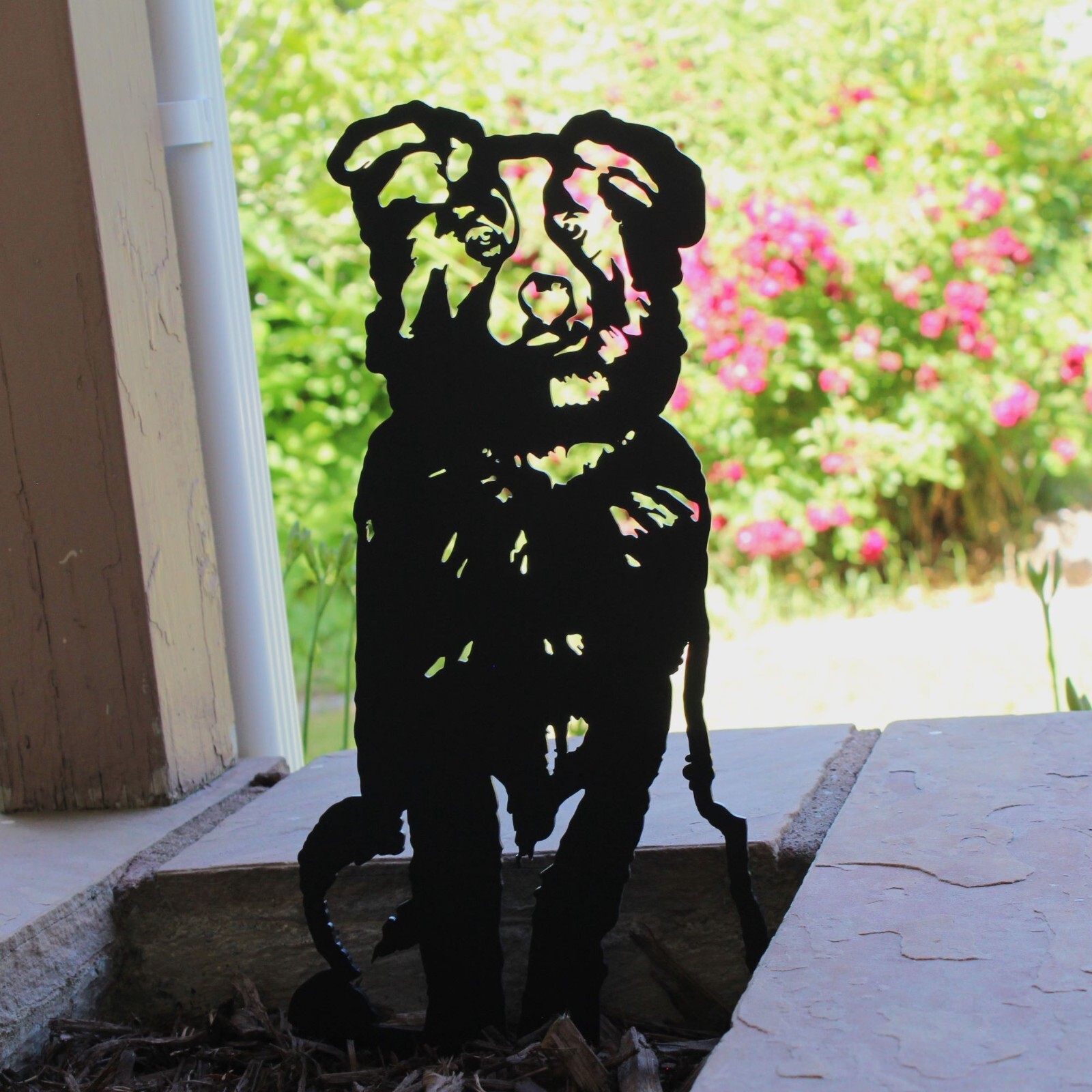 Australian Shepherd Black Metal Dog Silhouette