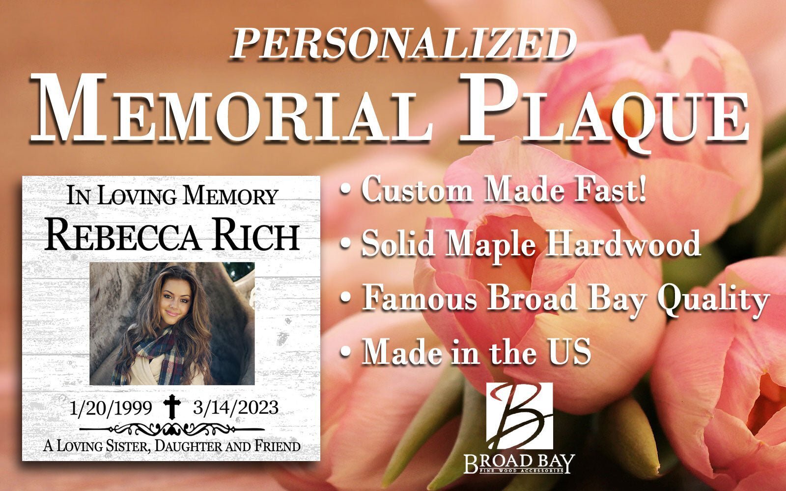 Custom Memorial Picture Frame Alternative – Personalized Gift – Upload Photo