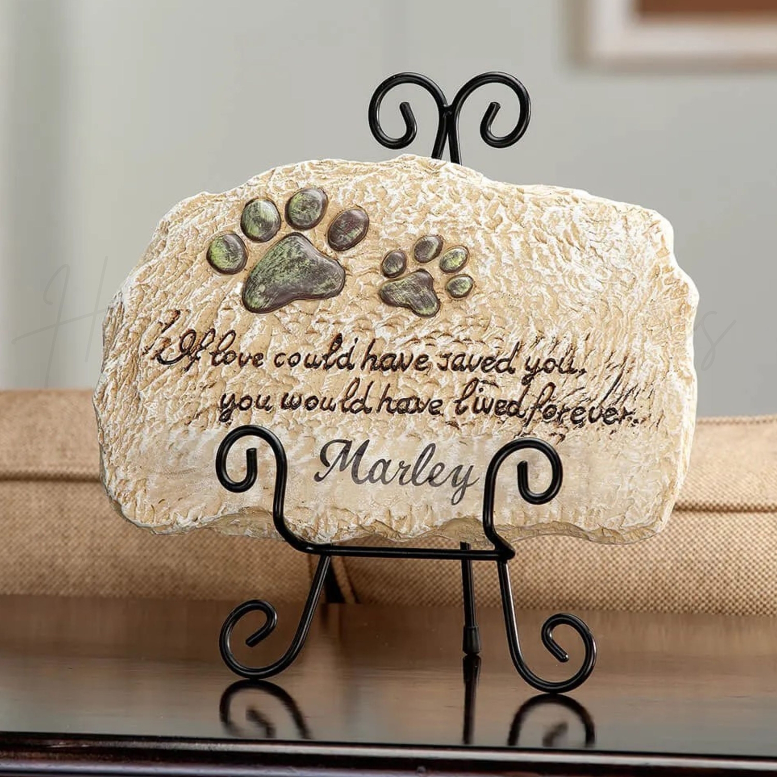 PERSONALIZED Dog Cat Pet Paw Print Memorial Grave Marker Garden Stepping Stone