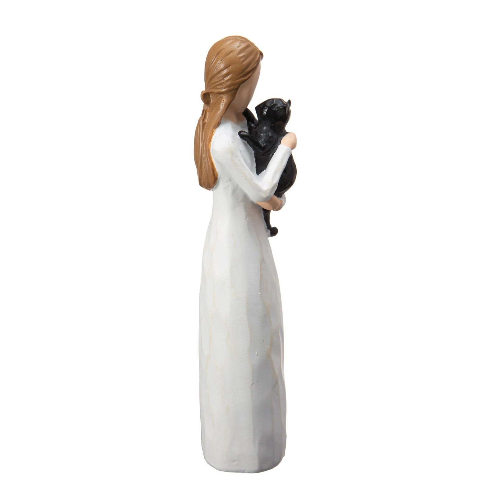Angel of Friendship Cat Memorial Gifts, Hand-Painted Cat Angel Figurine Statu…