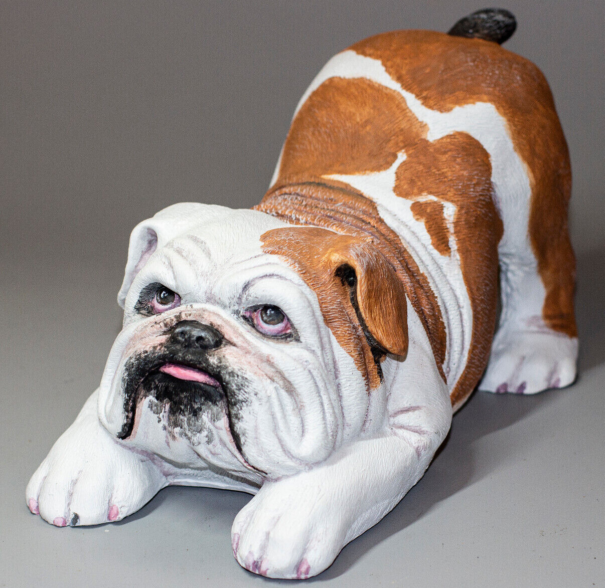 English Bulldog Urn Dog Ashes Pet Memorial Sculpture Animal Grave Decor Keepsake