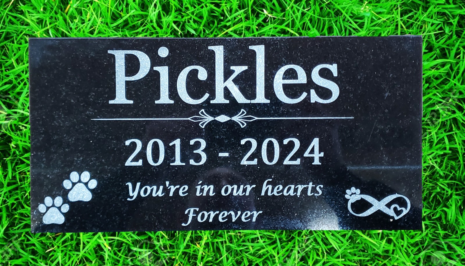 6×12 Granite pet memorial grave head stone marker cat dog chicken rabbit gift t1