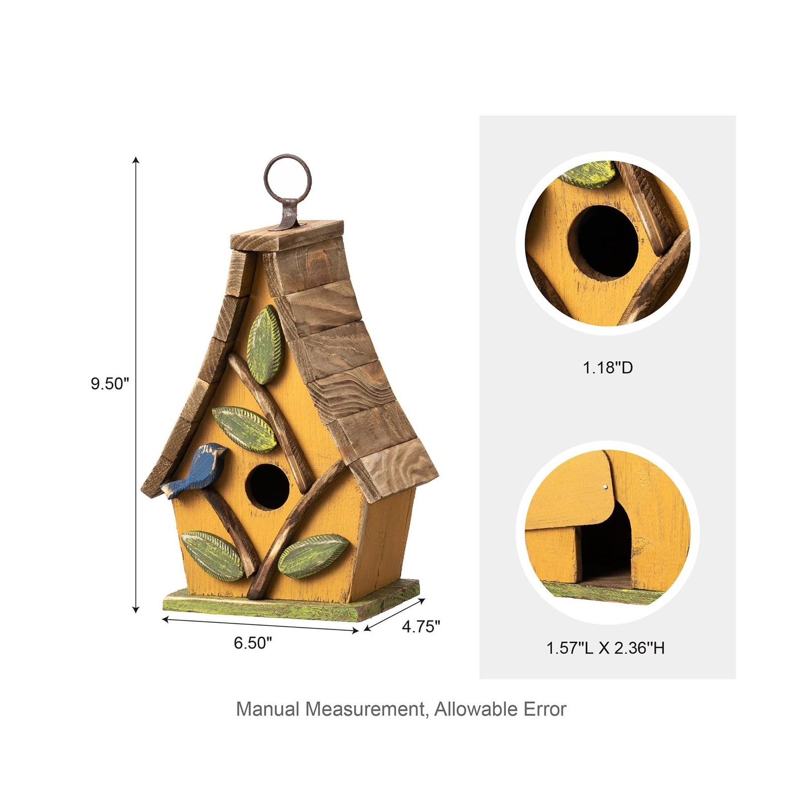 Glitzhome Bird Houses for Outside, Bluebird Houses for Outdoors… FAST USA SHIP