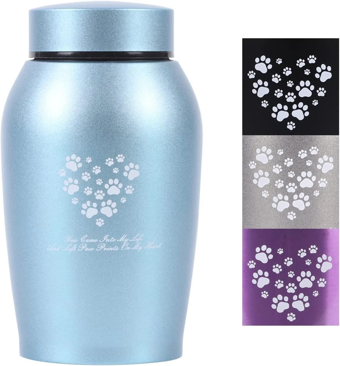 Stainlee Steel Pet Urns,Premium Urns for Dog and Cat Ashes,Paws Engraved Dog Urn