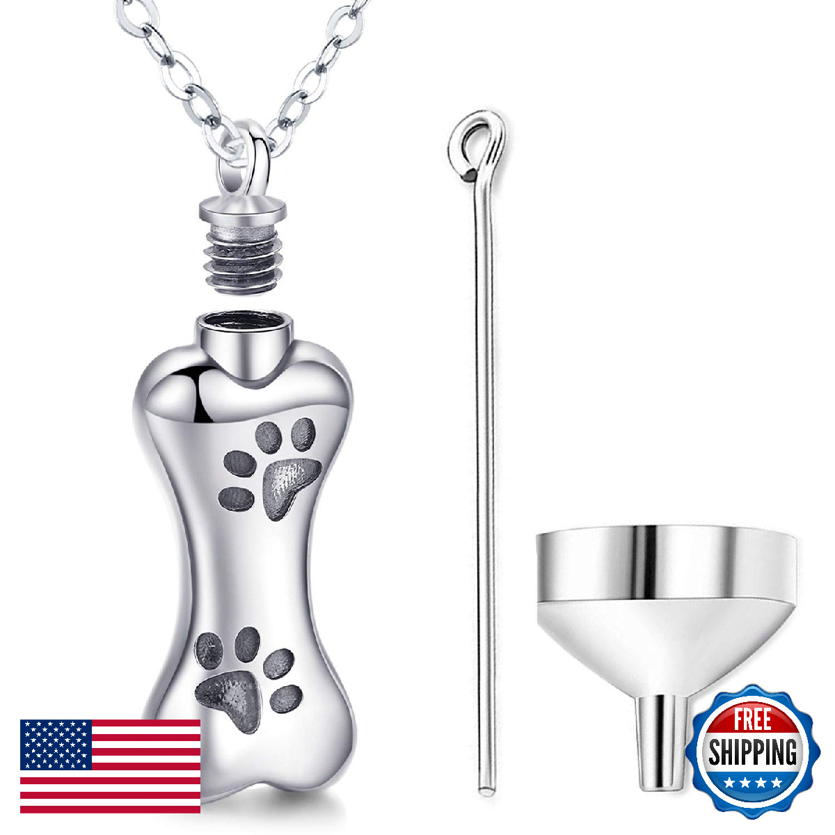 Aniu Dog Cremation Jewelry For Ashes 925 Sterling Silver Urn Necklace For Women