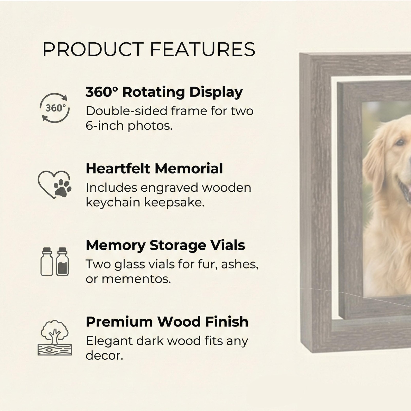 Dog Memorial Gifts for Loss of Dog, Pet Memorial Gifts for Dogs Cats, Rotatin…