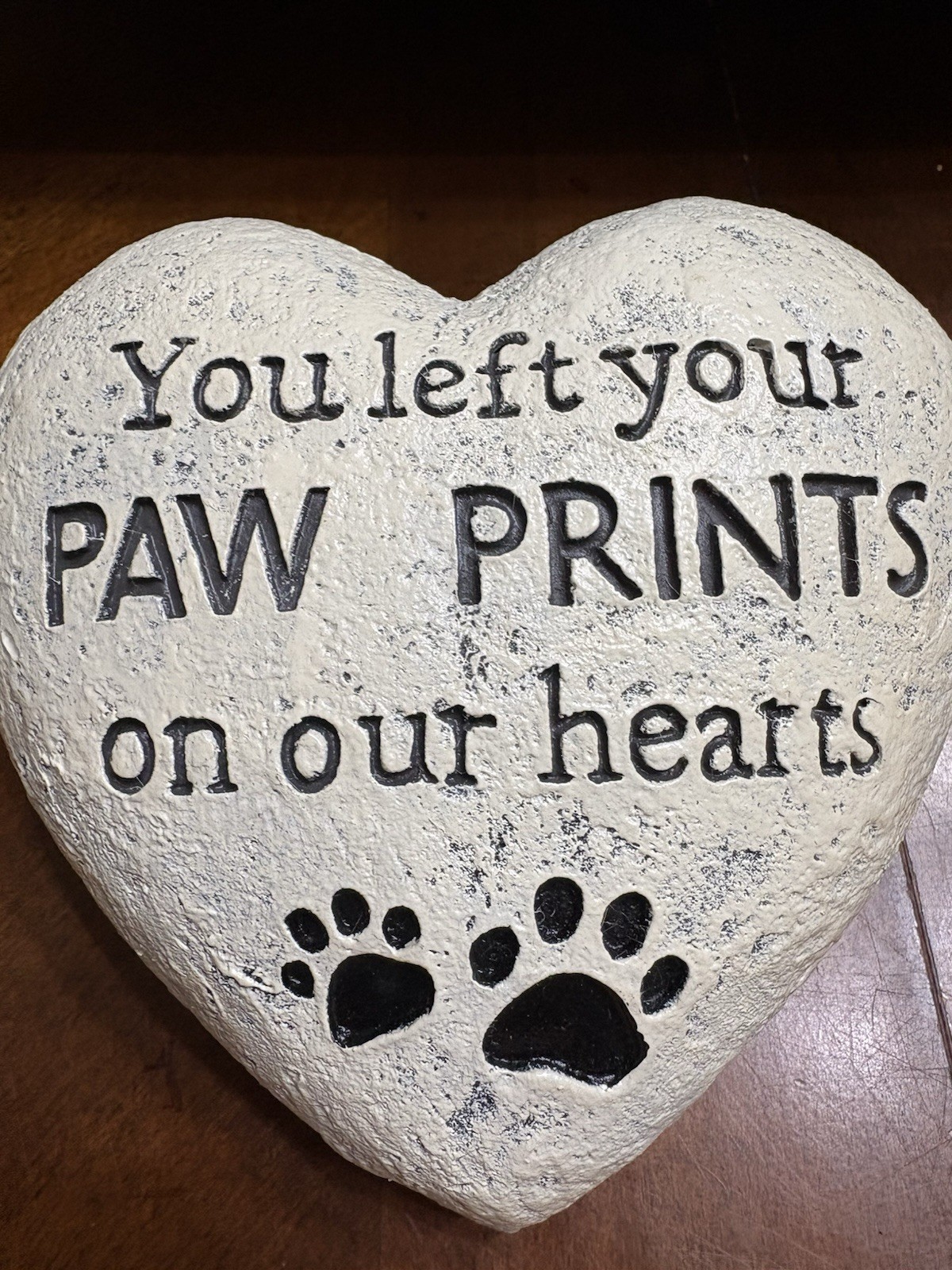 Pet Paw Print Memory Stone You Left Your Paw Print On Our Hearts Resin Stone New