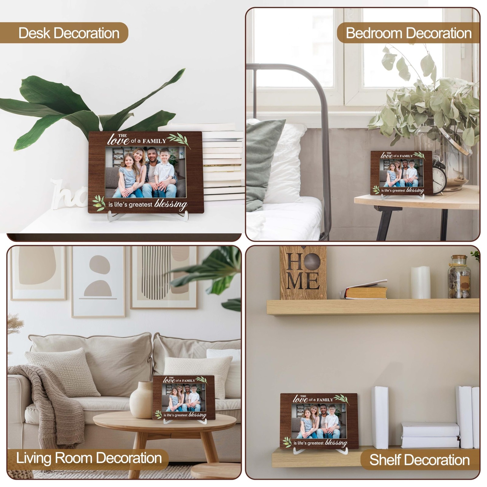 YSTEP Family Picture Frame – Adoption Gifts for Adoptive Parents, Wood 4×6 Ph…