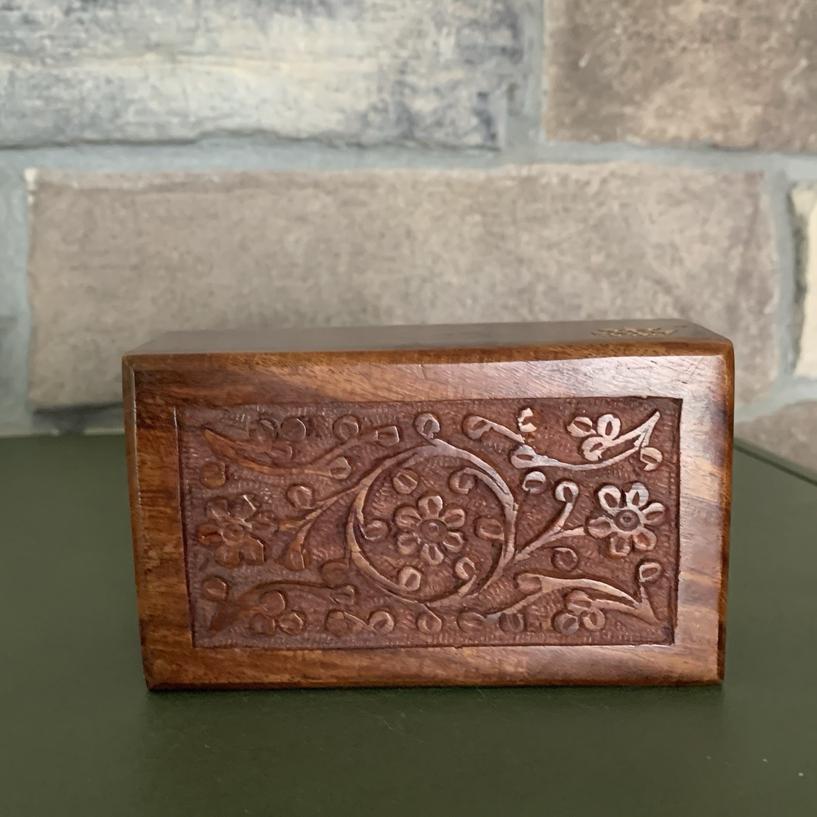 Small Wooden Memorial Keepsake Urn Box Cremated Remains of Pets/Cat/Dog 5”