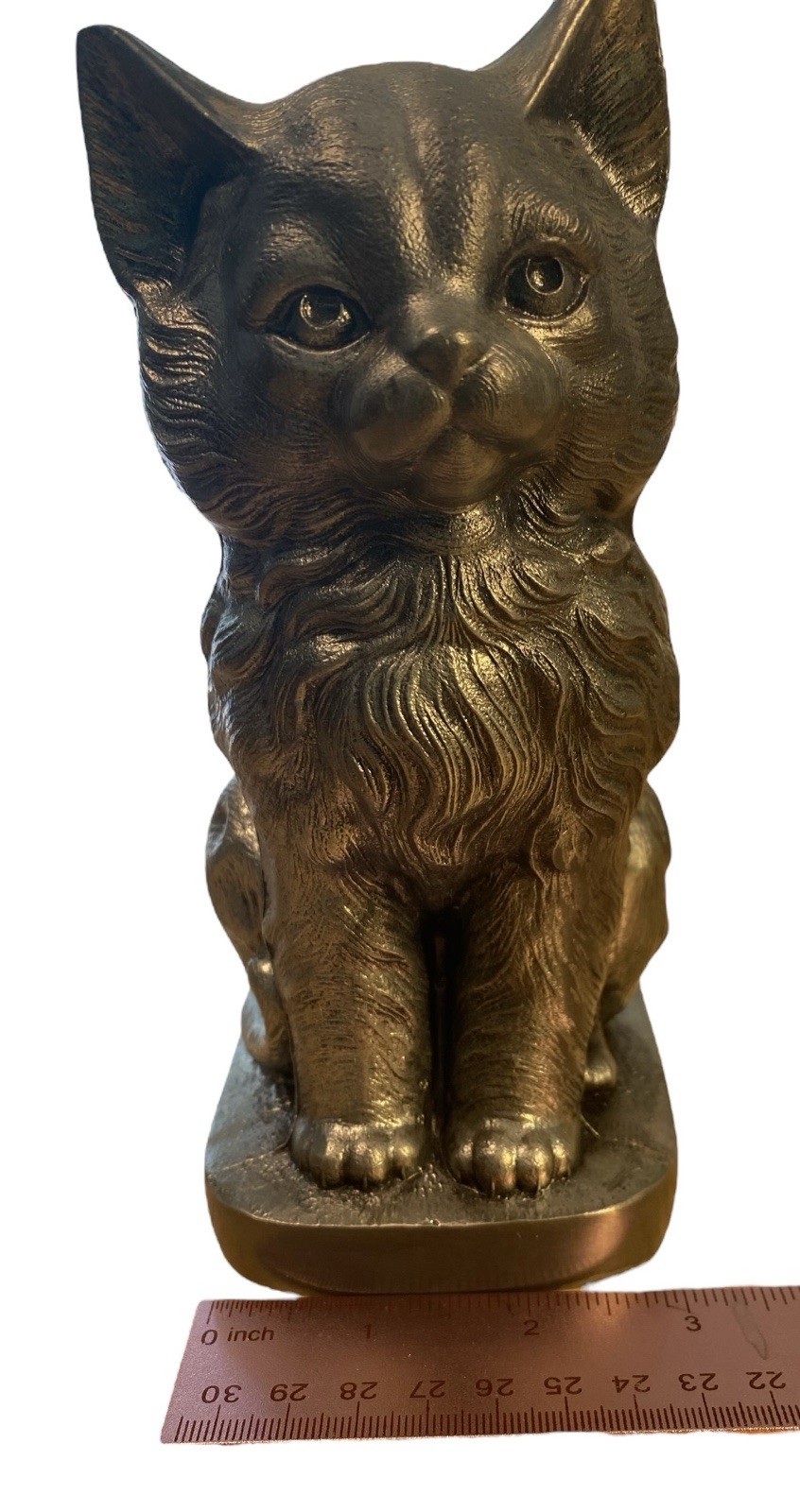 Cat Kitty Urn for Cremation Ashes Statue Memorial Cast Pewter Figurine USA Made