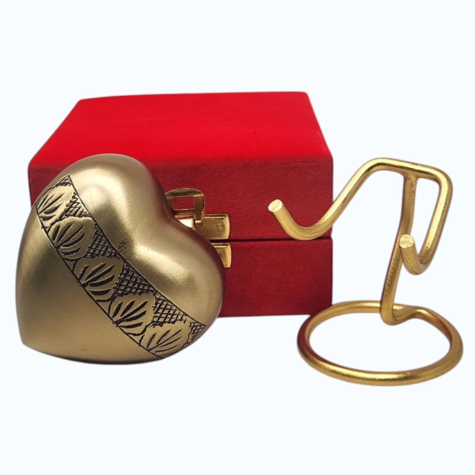Mini Cremation Heart Urn Personalized for Ashes with Stand Gift Box