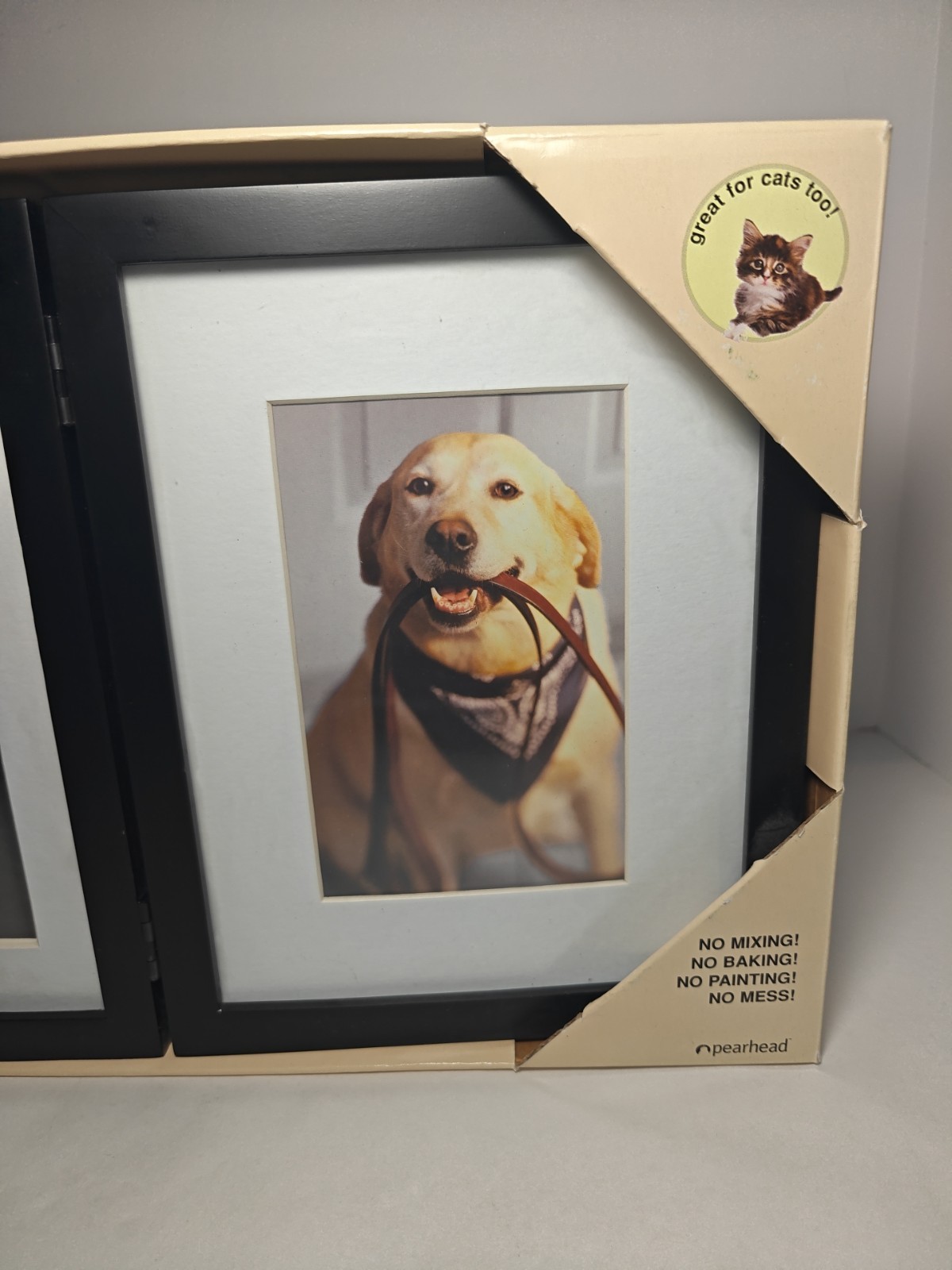 Pearhead Pawprints Pet Photo Frame with Imprint Kit for Cats and Dogs 4×6/5×7 📷