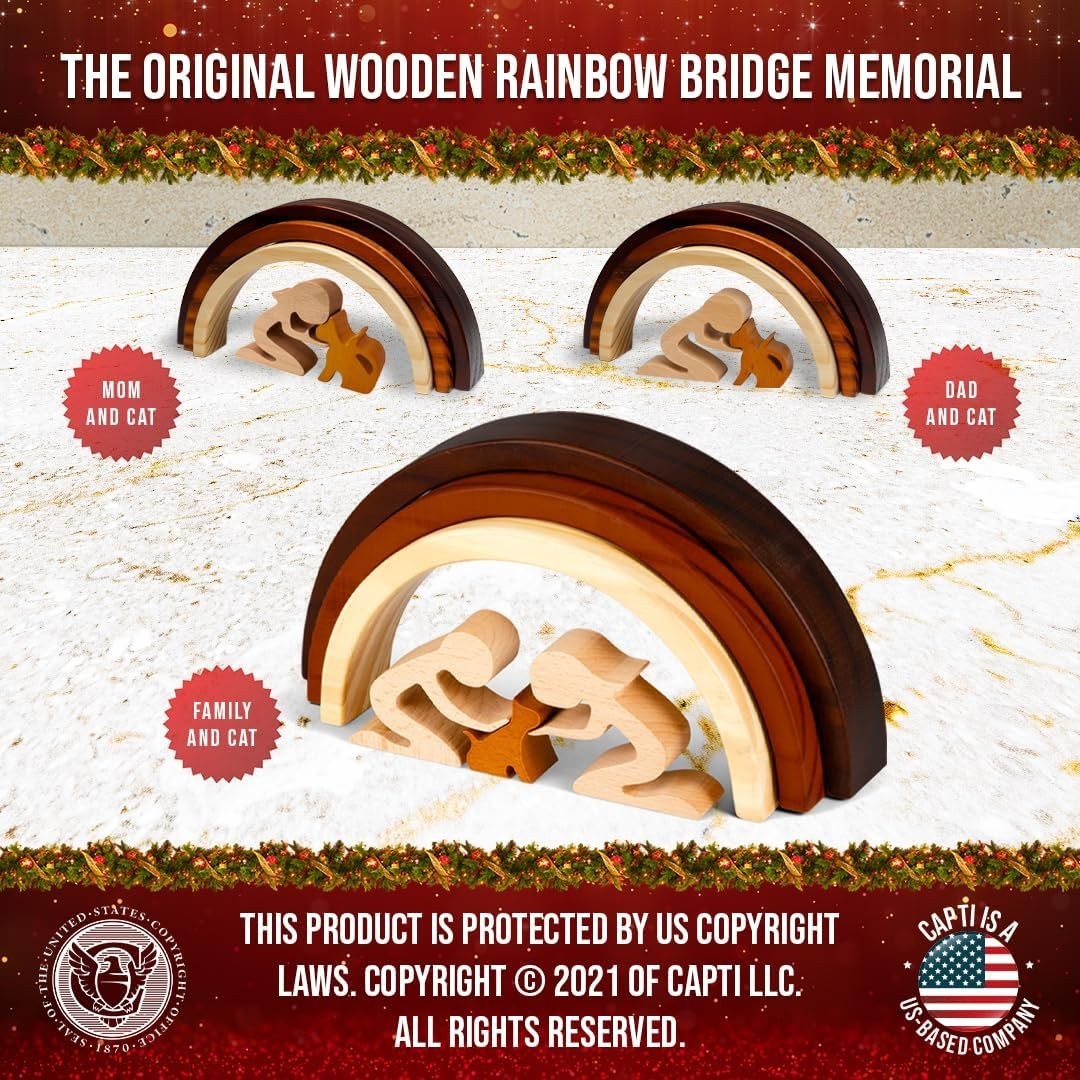 Rainbow Bridge Cat Memorial – Sympathy Keepsake Gift