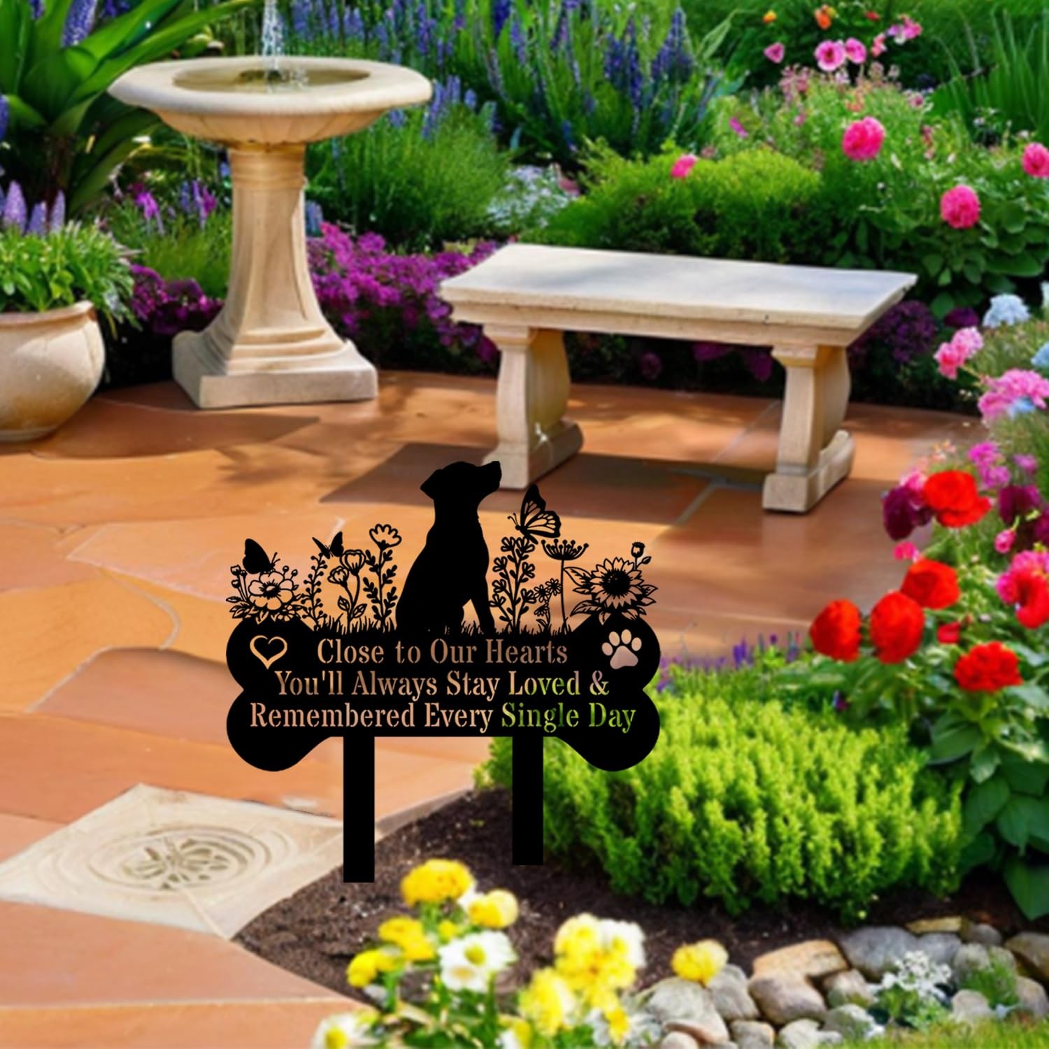 Pet Grave Markers Dog, Metal Pet Metal Memorial Garden Stake, Pets Waterproof…