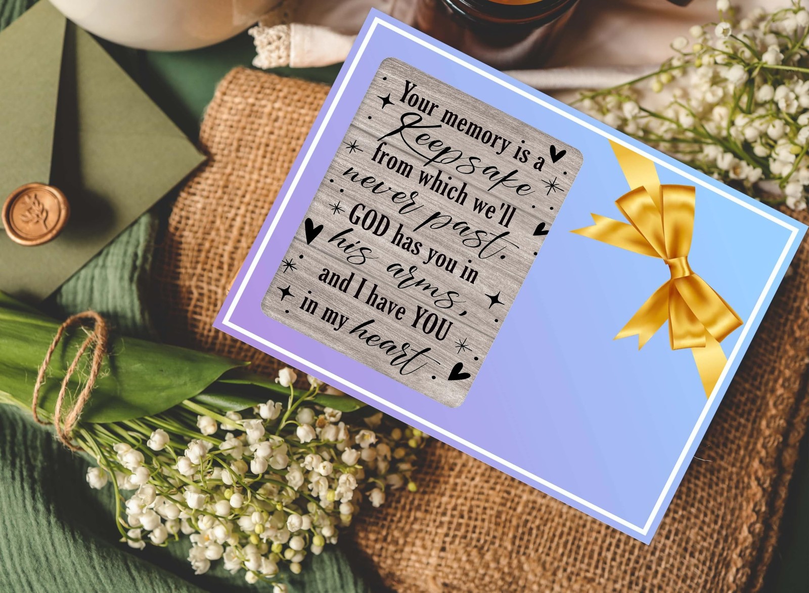 Memorial Picture Frame – In Loving Memory Wooden Photo Frame, Sympathy & Bere…