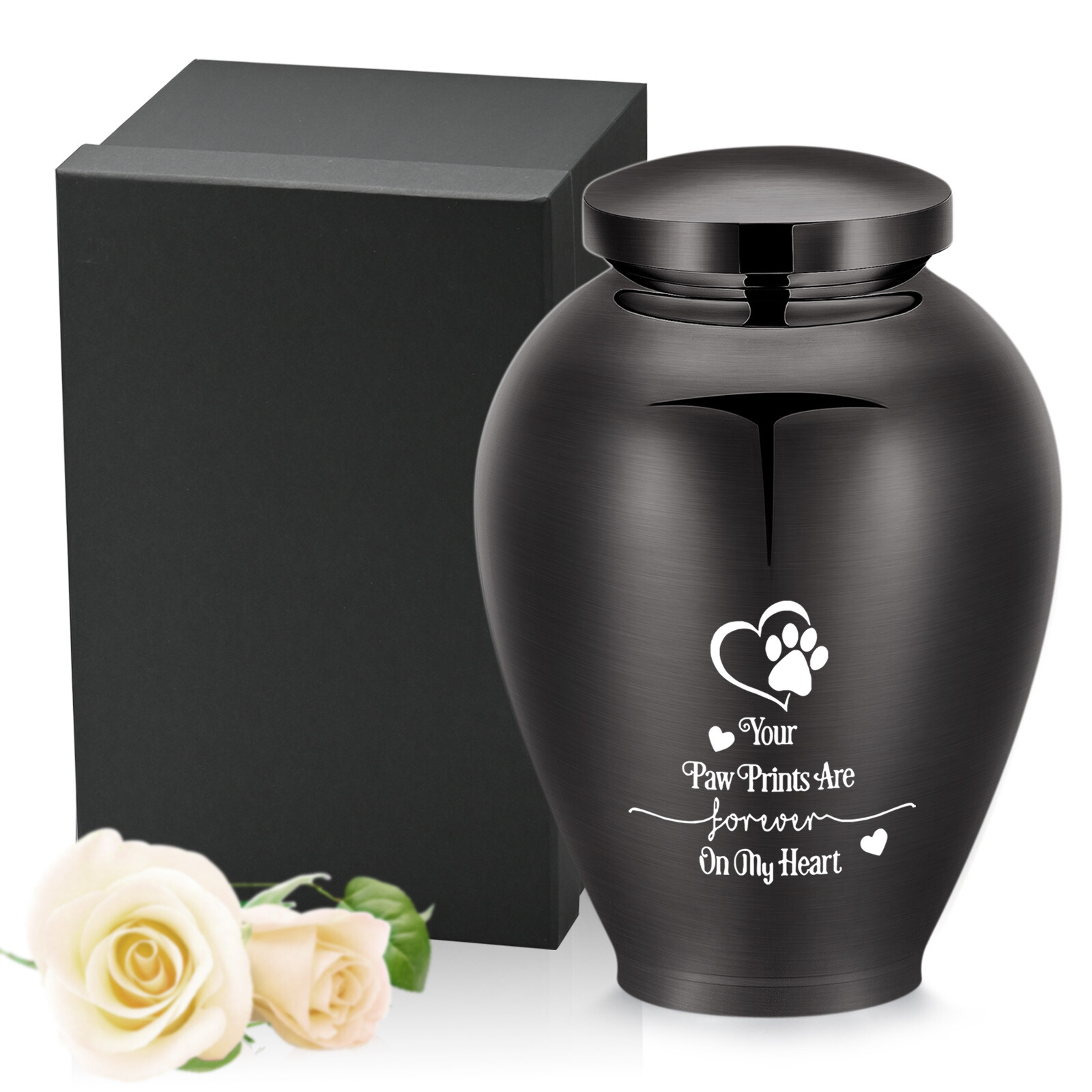8.26 Inches Pet Urns for Dog Cat Urn Ashes Keepsake with Paw Print Cremation Urn