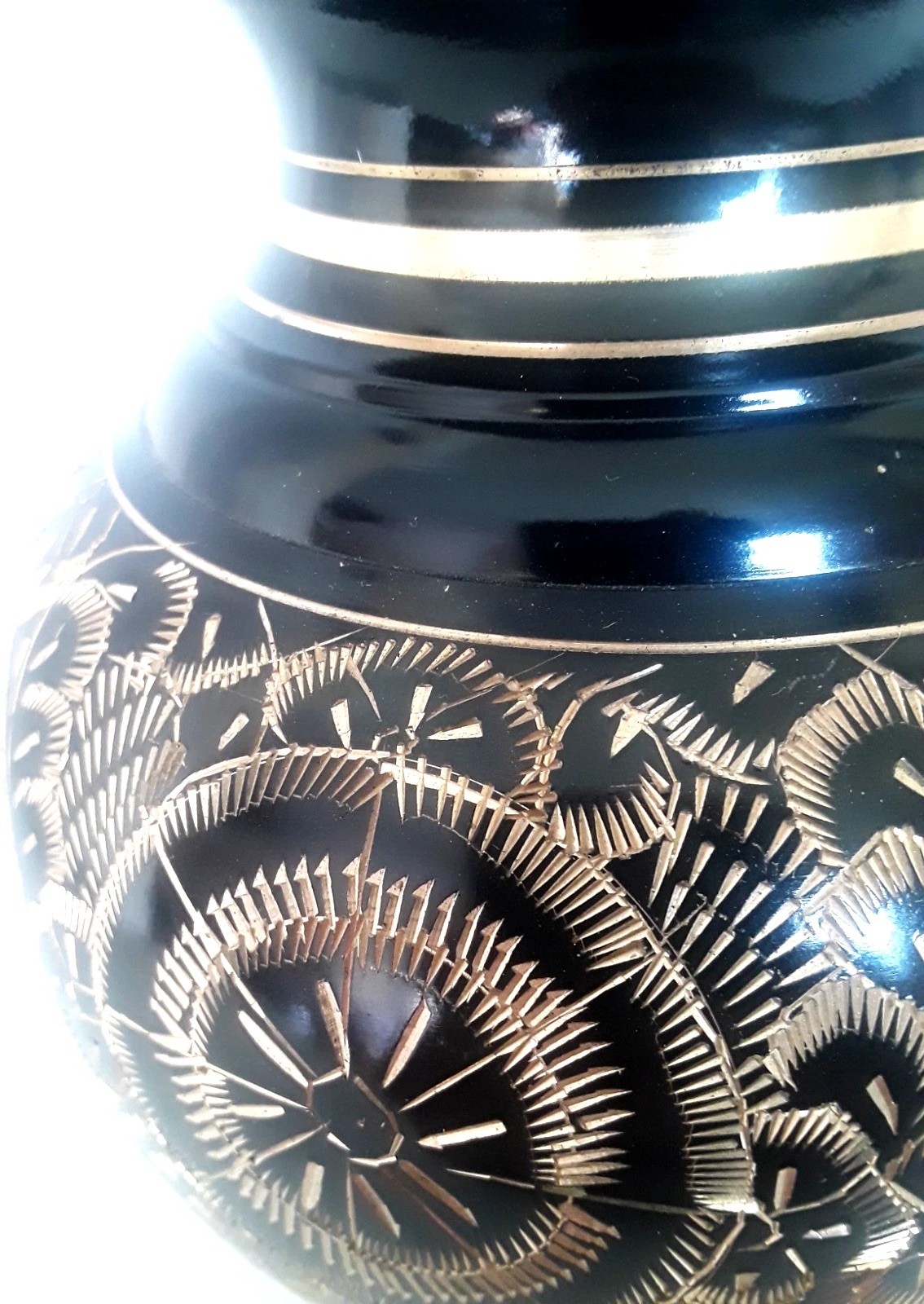 Solid Brass Lacquered Hand Etched Pet Memorial Urn Remembrance Screw On Lid