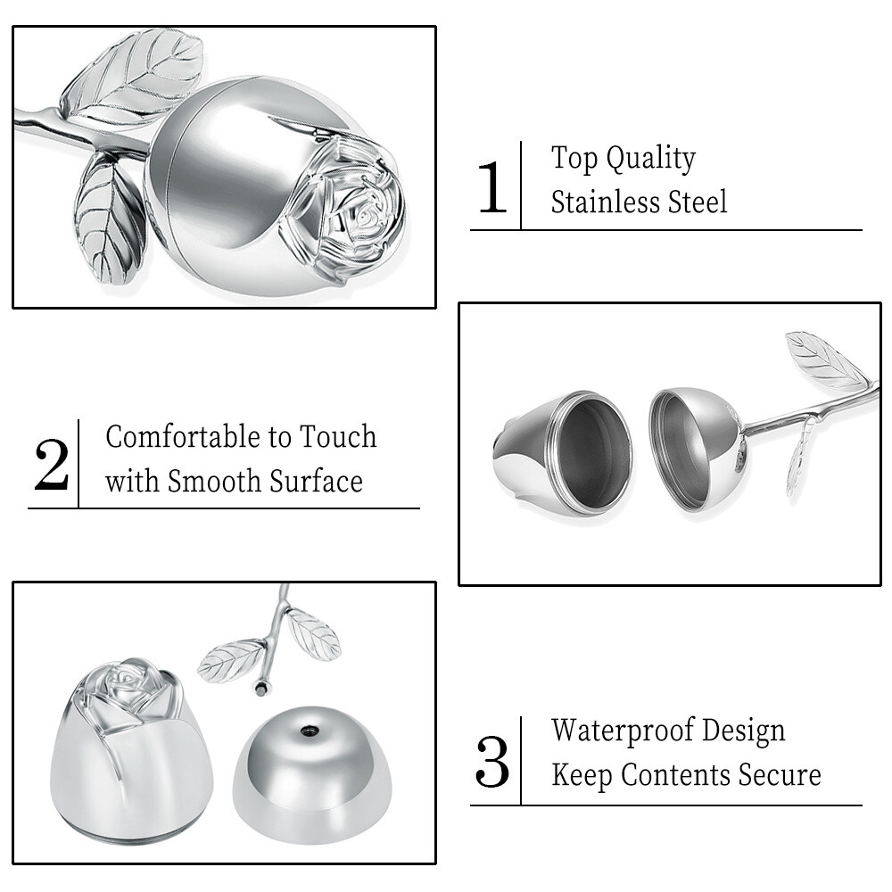 Rose Flower Keepsake Urns for Human Ashes – Memorials Urn Locket Cremation Urns