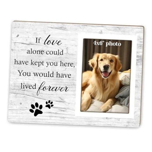 Dog Memorial Picture Frame, Pet Sentiment Memorial Gifts for Loss of Dog, Pet