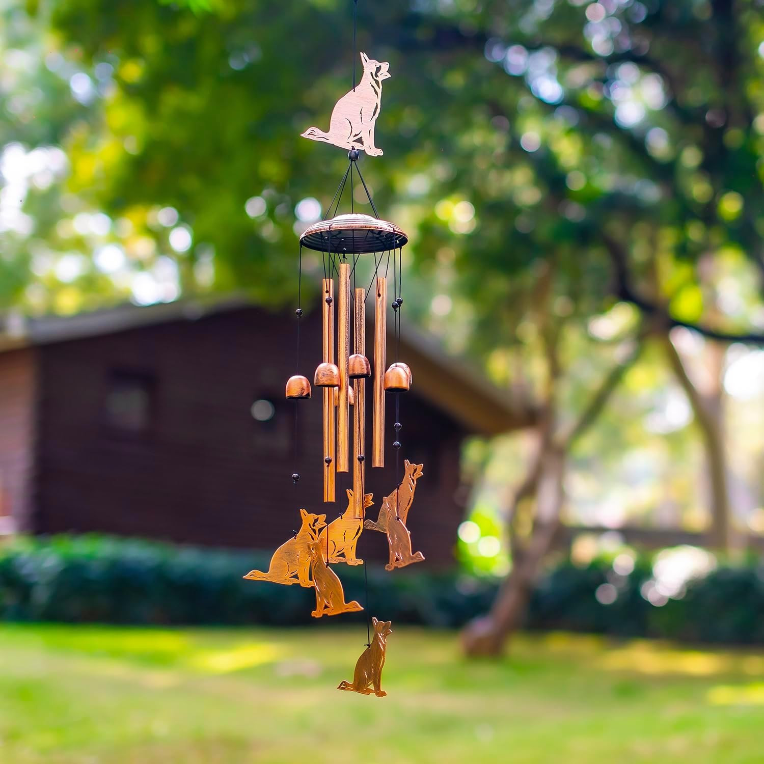 German Shepherd Dog Wind Chimes for Outside,Dog Gifts for Women Men/Memorial/Sym