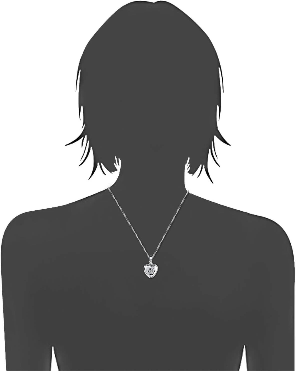 Dainty Pet Memorial Jewelry – 925 Silver Ash Pendant Necklace for Grieving Souls