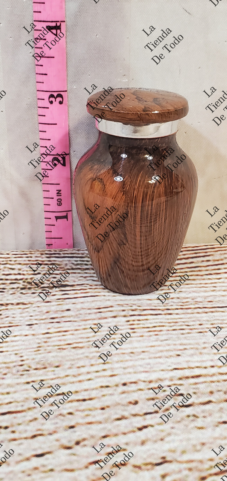 Aluminum Small Urn wood grain style paint elegant for Humas pet dog chihuhua