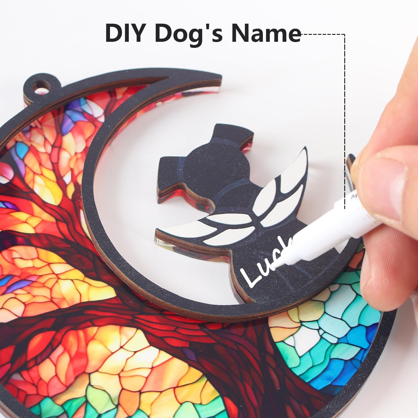 Original Cciaga Diy Dog Angel Memorial Suncatcher Sympathy Cardmemorial Gifts