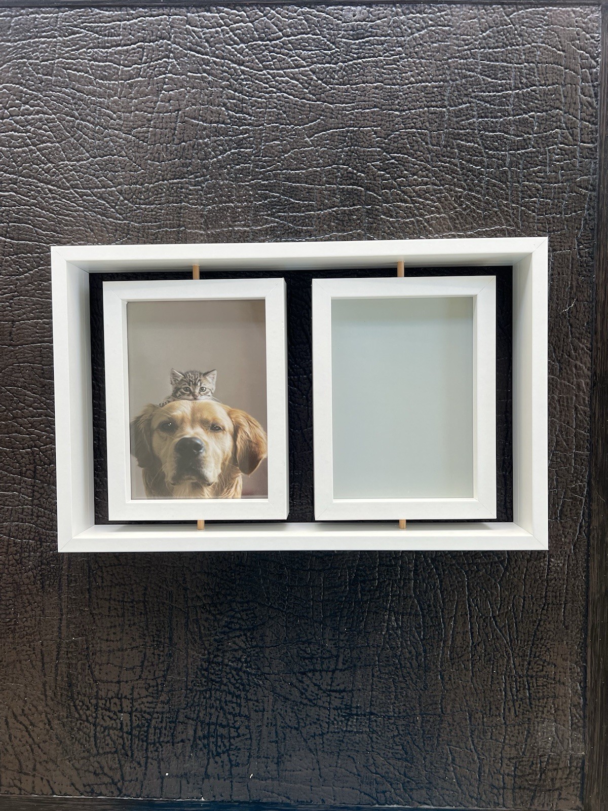 Pet Paw Print Keepsake Frame Kit 5×7 Photo Clay Impression Dog Cat Memorial NEW
