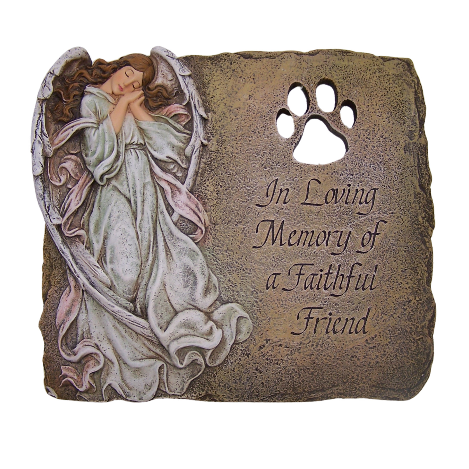 Pet Memorial Garden Stone/Plaque with Verse in Loving Memory, 9 Inches