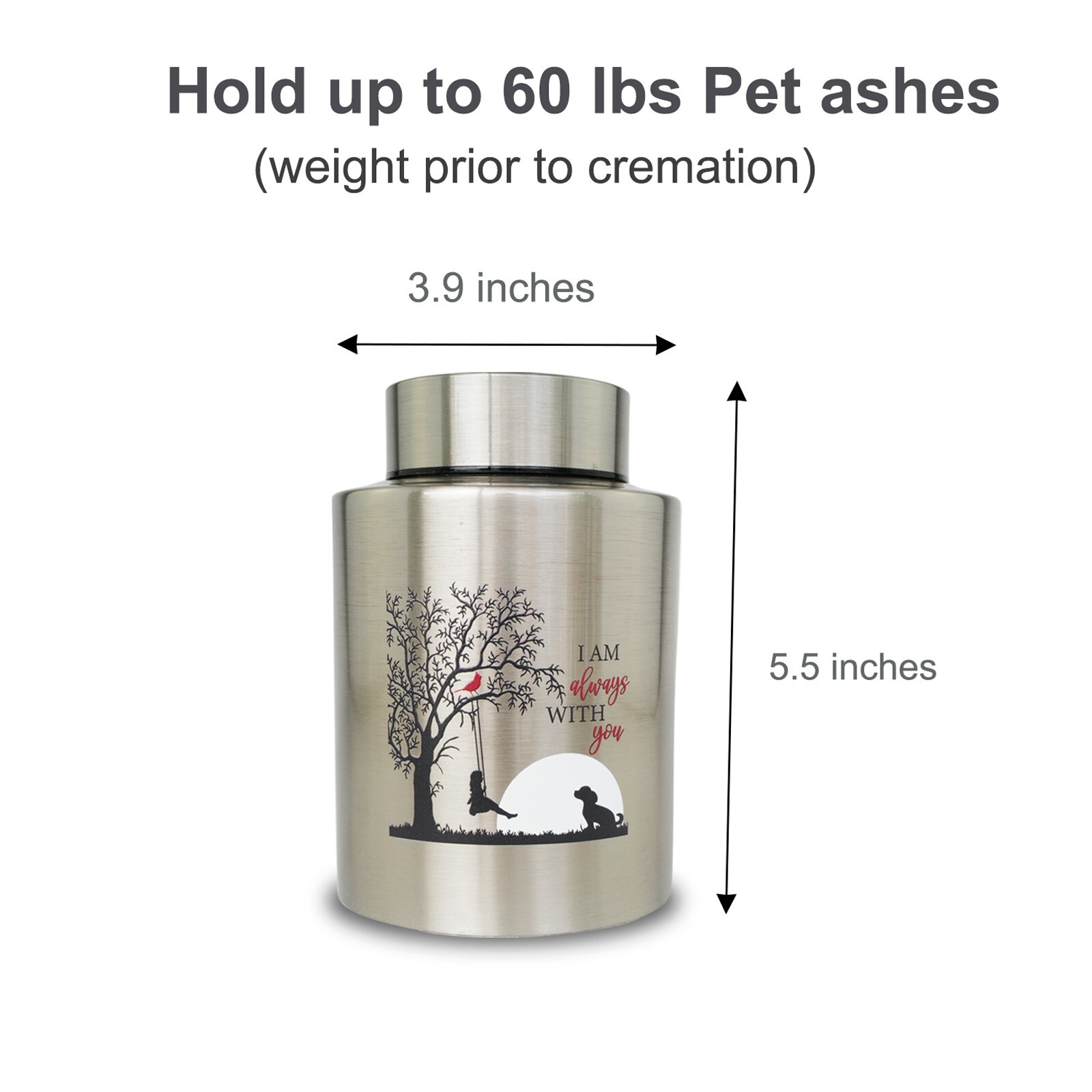 Pet Cremation Urns for Dogs Ashes, Up to 60 lbs Dog Memorial Keepsake Urns