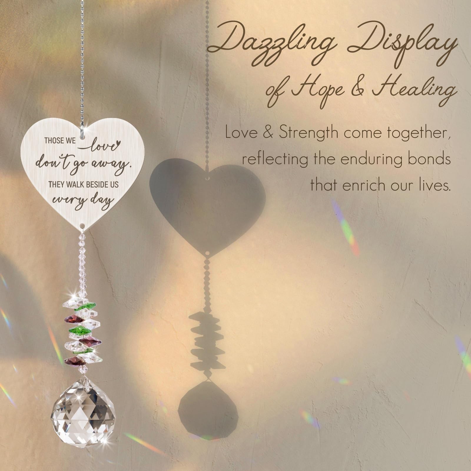Memorial Crystal Suncatcher,Sympathy Gifts for Loss of Loved One,Bereavement …