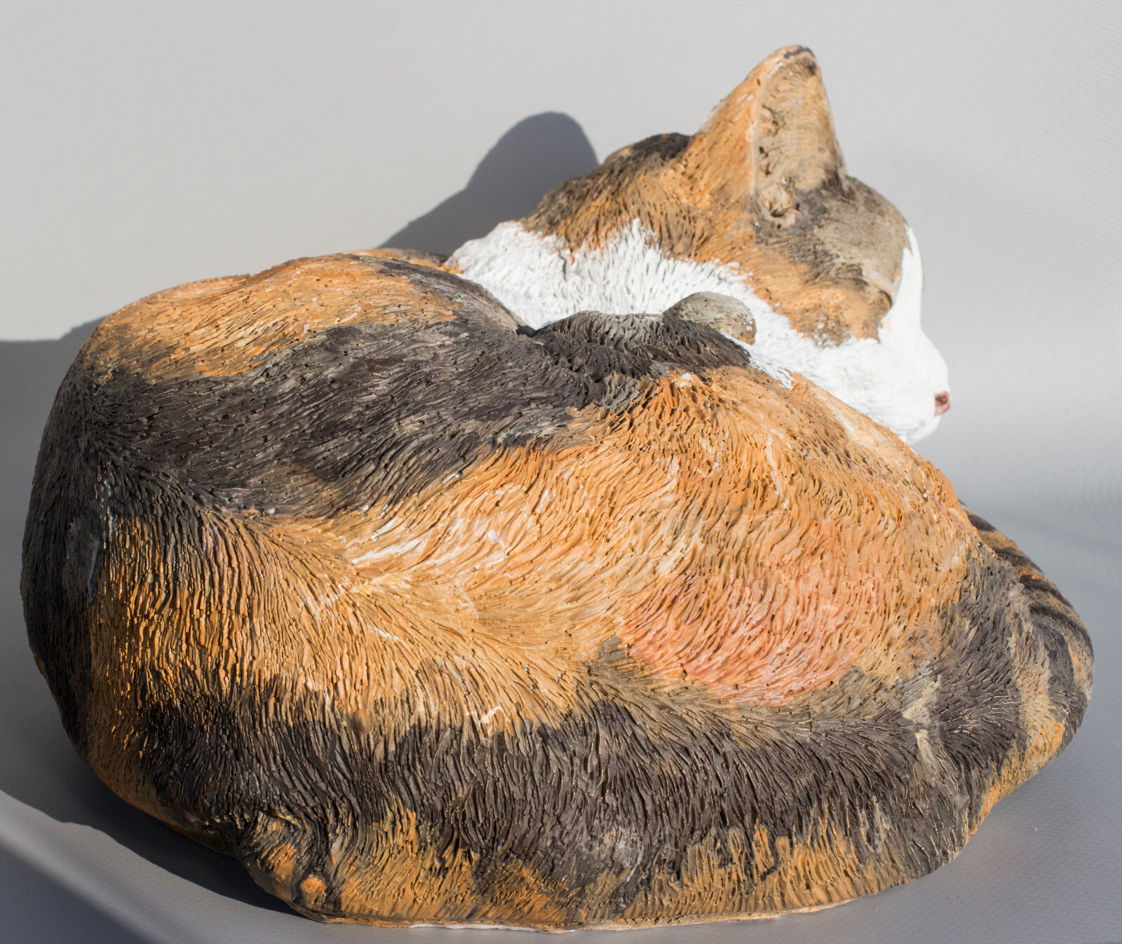 Unique Urn Calico Cat Memorial Cremation Statue Pet Ash Keepsake Funeral Casket