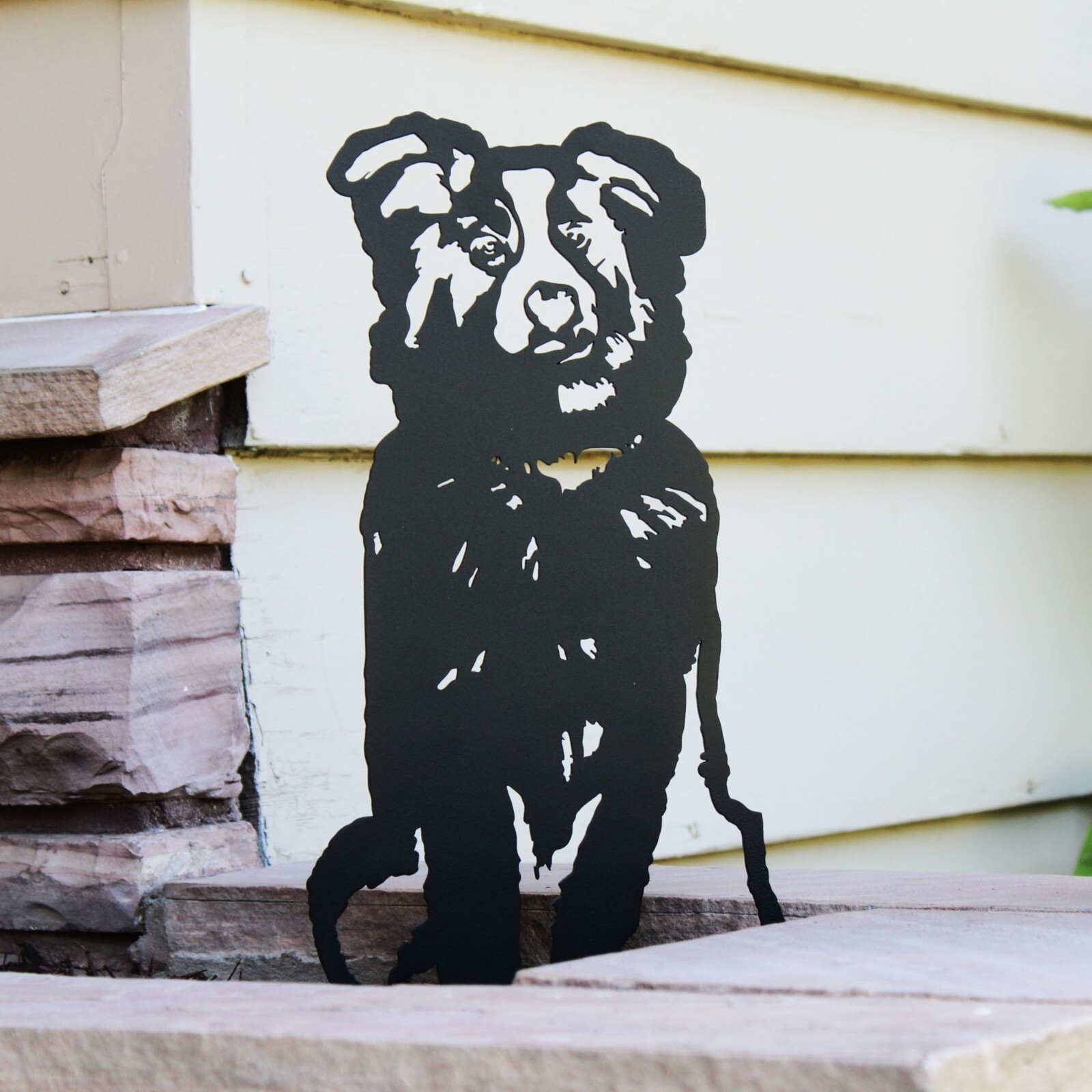 Australian Shepherd Black Metal Dog Silhouette