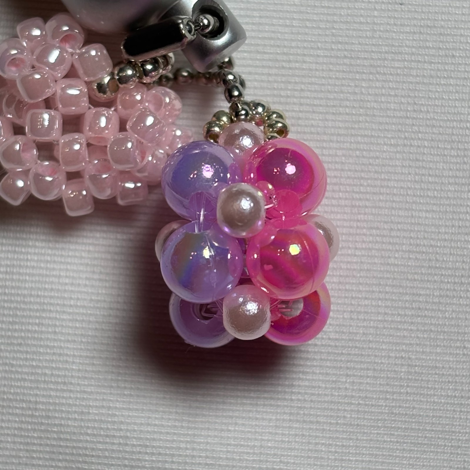 Cremation Ashes Keychain – Cremation Keepsake(pink heart and pink ornaments)