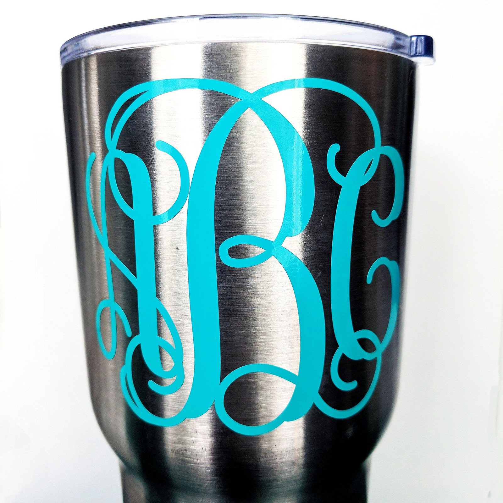Custom Personalized Vine or Circle Monogram Initials Sticker Decal Compatible…