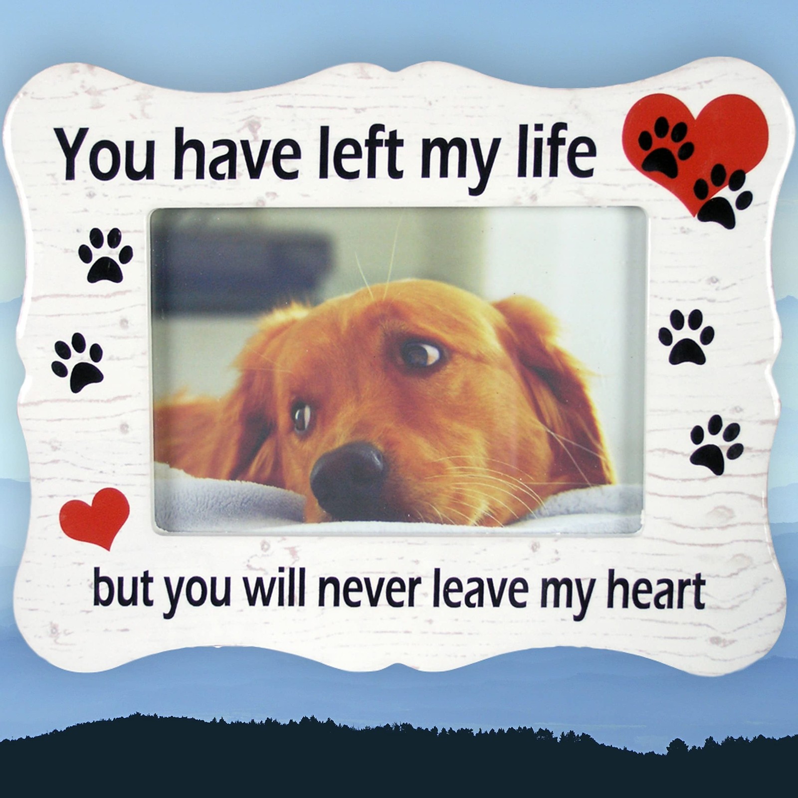 BANBERRY DESIGNS Pet Memorial Picture Frame 4×6 – Loss of Pet Sympathy Gif