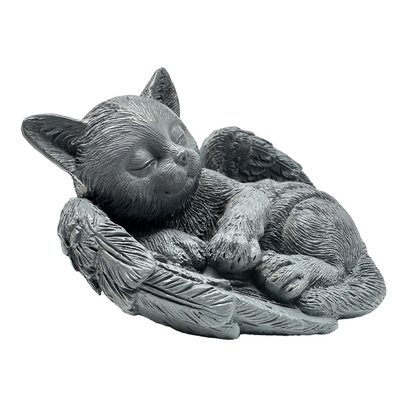 Sengocis Small Cat Memorial Stone Commemorates Our Lost Fur Small, Gray
