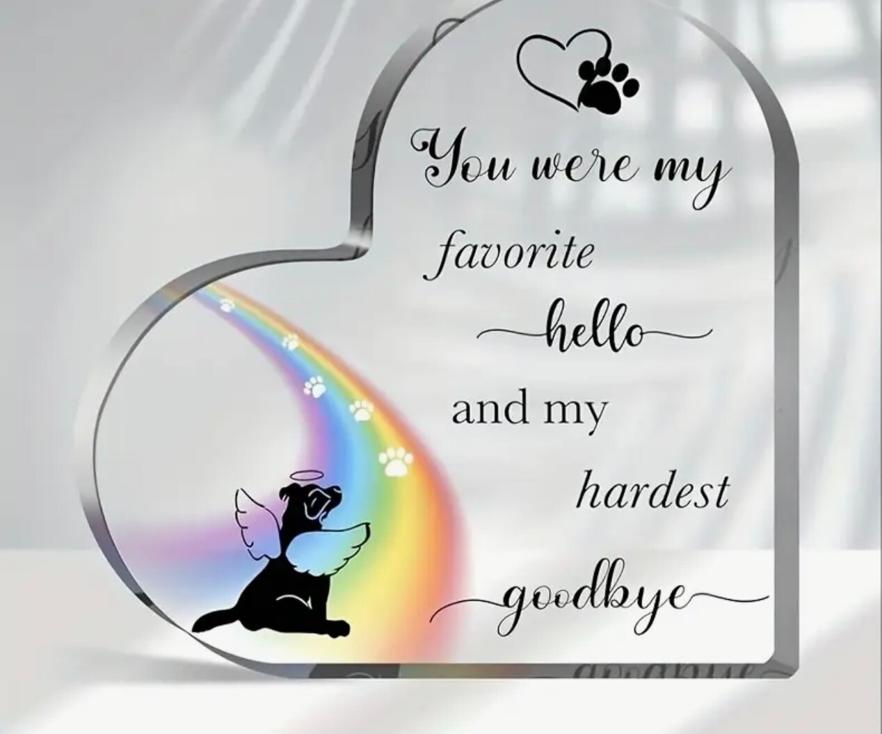 Pet Memorial Heart Remembrance and Bereavement Gift, 12 Variants For Pet Lovers