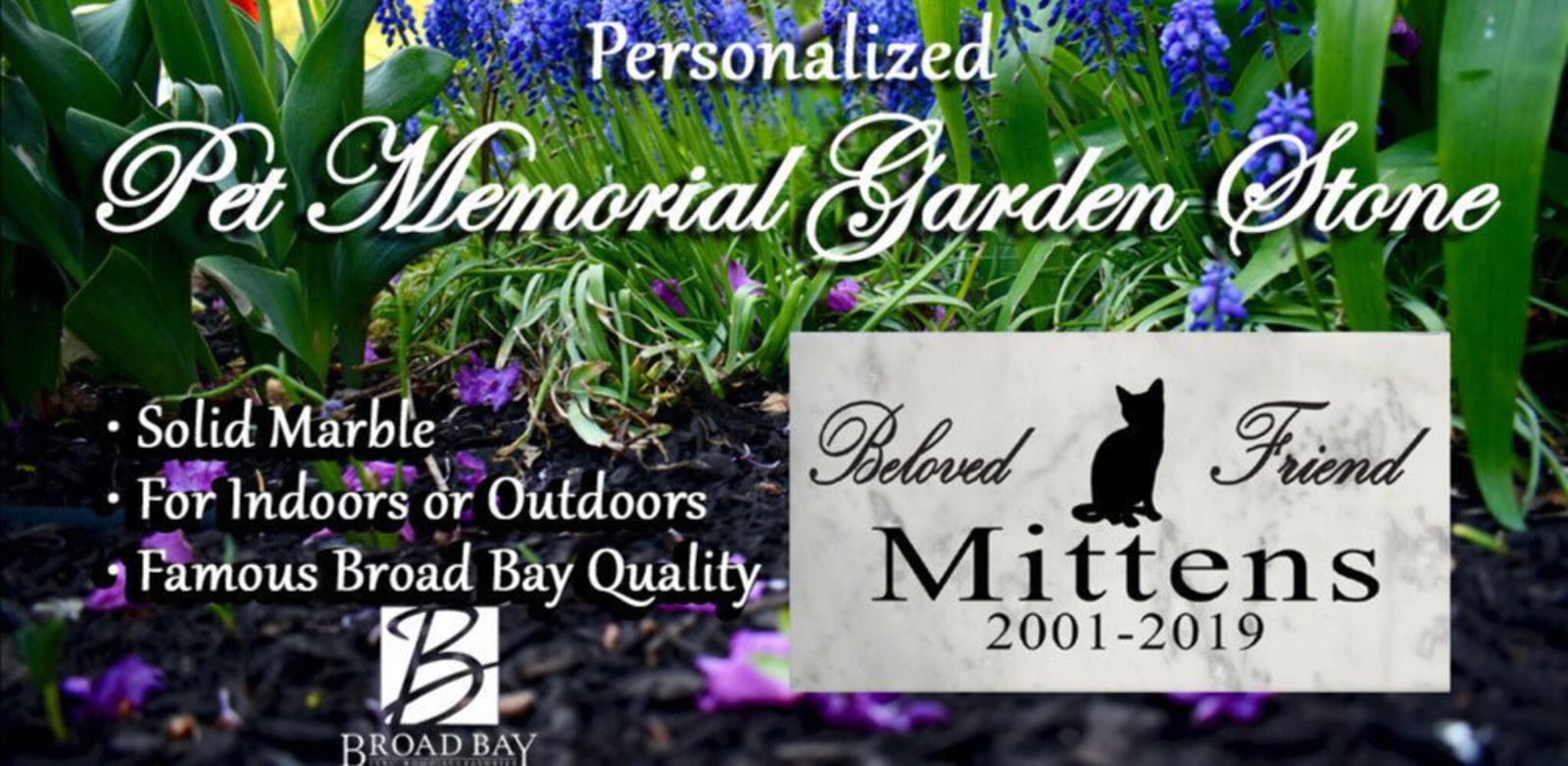 Cat Memorial Stone Plaque Marker Outdoor Beloved Friend Garden Plaque