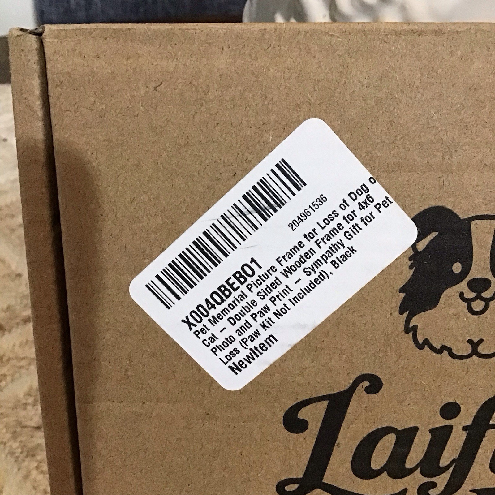 NIB Laifu DZI Pet Memorial Wood Picture Frame – (4”x6”)