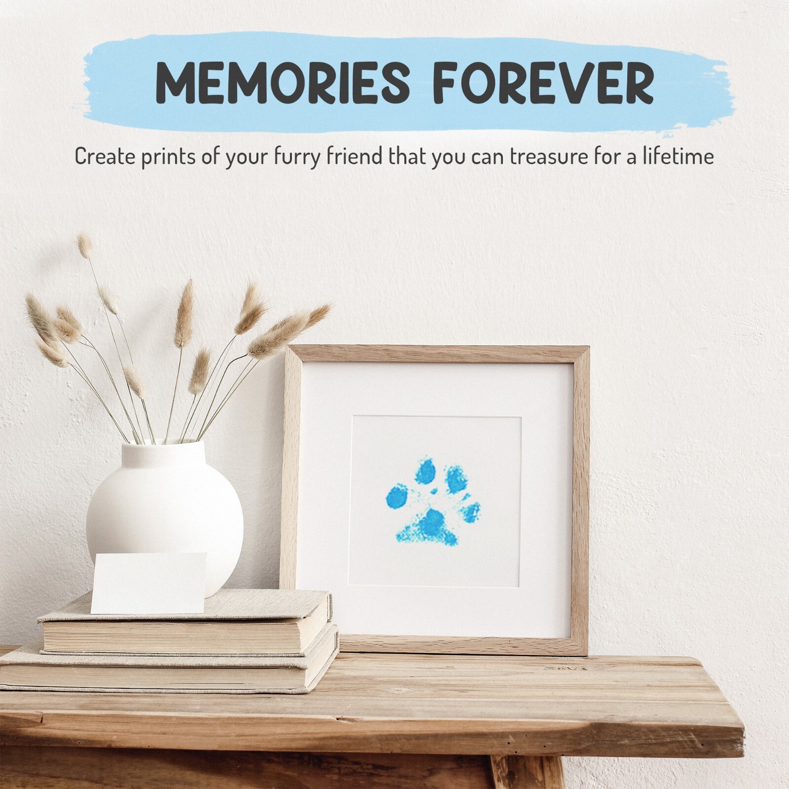 Pet Inkless Wipe Paw Print Kit – 100% Safe and Pet-Friendly for Your Dog or Cat